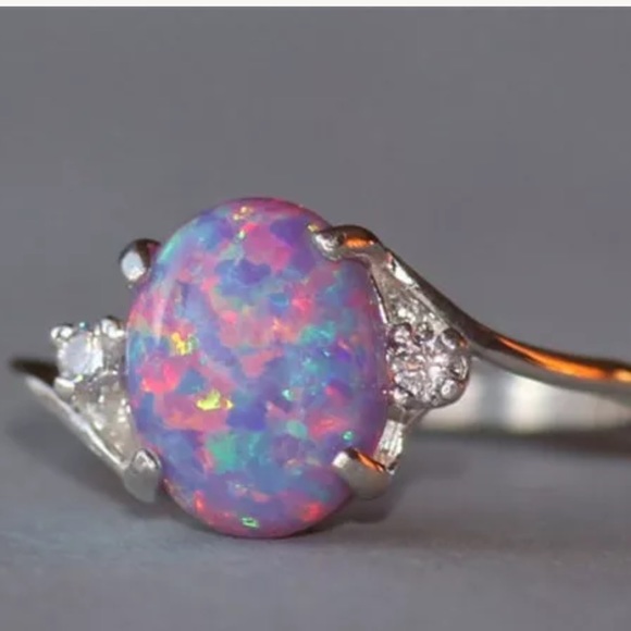 Jewelry - Silver Cute Opal CZ ring